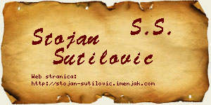 Stojan Šutilović vizit kartica